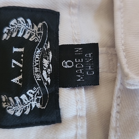 AZI New York White Straight Leg Pants, Heavily Beaded & Embellished, 6 - Picture 4 of 8